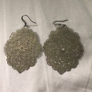 Gold lace earrings